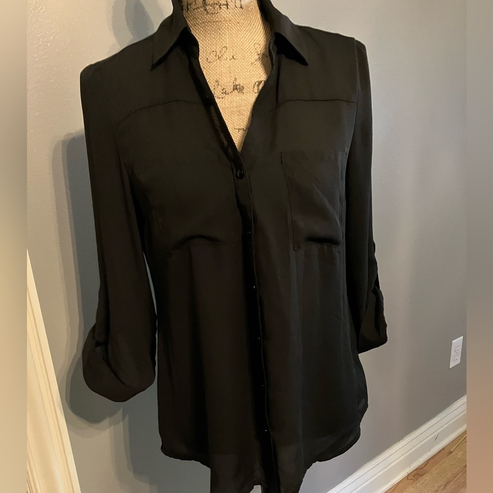 Sheer black top